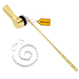 iFealClear Universal Toilet Flush Hnadle Replacement, Front Mount Toilet Handle Replacement Compatible with Kohler, American Standard, TOTO, Mansfield, Solid Brass, Polished/Shiny Gold