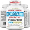 Neuropathy Support Nerve Supplement with 600 mg Pure Alpha Lipoic Acid - Maximum Strength Formula, Fortify Nerves in Fingers, Hands, Toes, & Feet - Best Peripheral Relief Support - 120 Capsules