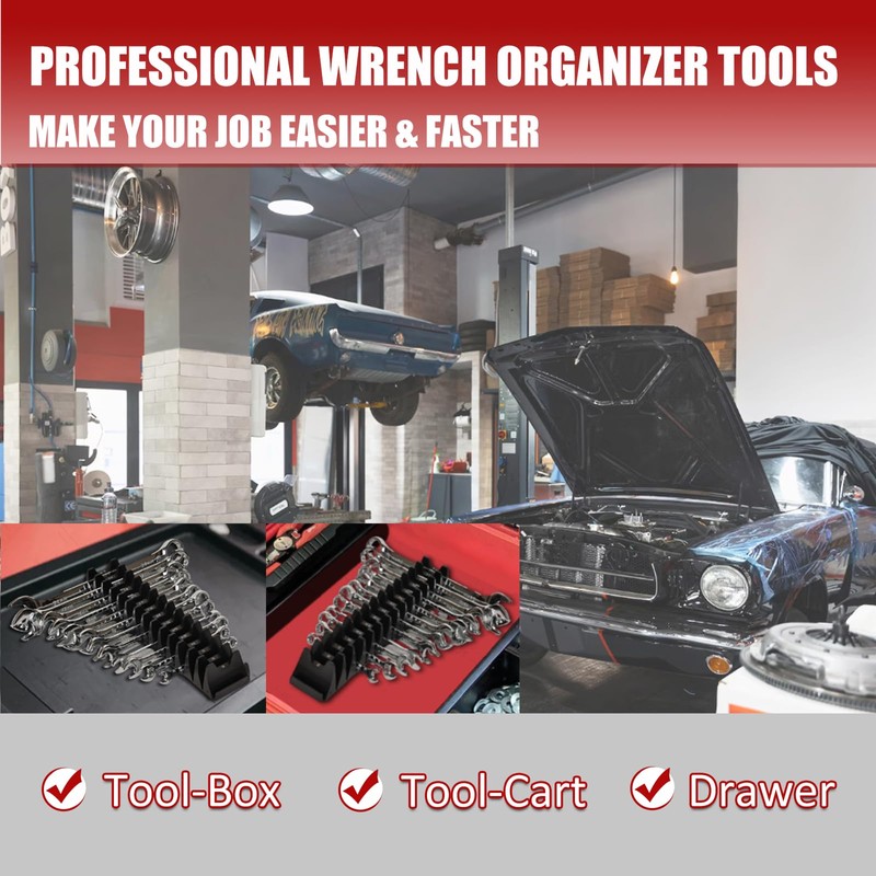 Monliful 48PCS Magnetic Modular Wrench Organizer Wrench Holder - Wrenchs