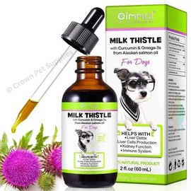 Oimmal Liver & Kidney Detox Support Supplement Milk Thistle for Dogs Organic & Omega 3