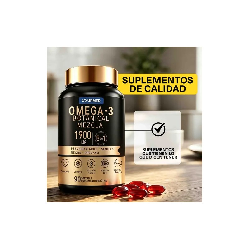 Omega 3 1900mg Krill Nigella Astaxantina 90 Capsulas