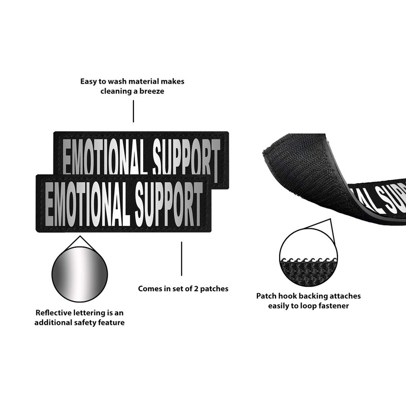 Dogline Emotional Support Vest Patches – Removable Emotional Support Patch