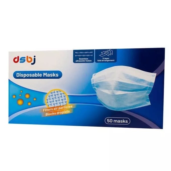 DSBJ 3 Ply Procedural Disposable Face Mask 10x10 Packs (Non-Medical