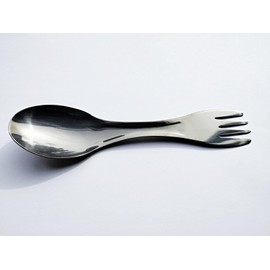 Spork Black Titanium Outdoor Spork Cutlery Fork Spoon with Nylon Bag