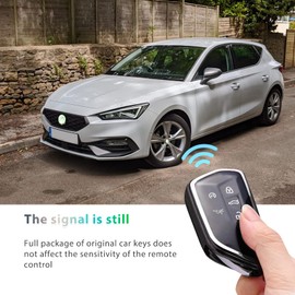 GAFAT Key Case for 2020-2025 Golf 8 8.5 Tiguan 3/Seat Leon 4 Ateca Tarraco/Formentor Born/Octavia 4 Kodiaq ii Enyaq/ID3 ID4 ID5 ID7 Passαt B9 Multivan T7, Protective Case, TPU Silica Gel (Silver)