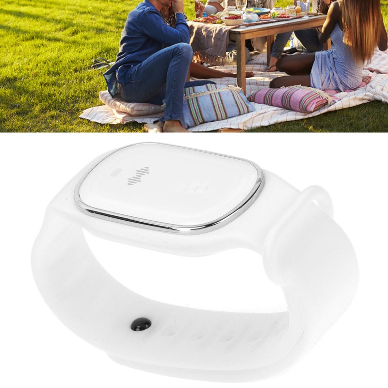 Outdoor Mosquito Repellent Bracelet Ultrasonic AntiMosquito Wristband for Children Adult(White