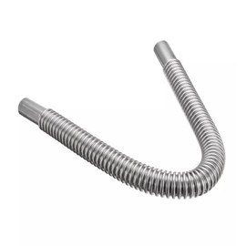 120 cm Exhaust Pipe, Additional Heating, Car Stainless Steel Exhaust Pipe, Exhaust Hose for Power Generator, for Engine Exhaust (Silver)