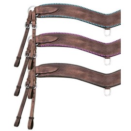 Showman Rough-Out Leather Tripping Collar w/Rawhide Wrapped Edges