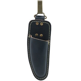 Senkichi Stylish Pruning Shears Skin Sack, For 7.1 - 7.9 inches (180 - 200 mm), Navy, Made of Natural Cowhide Leather, Navy
