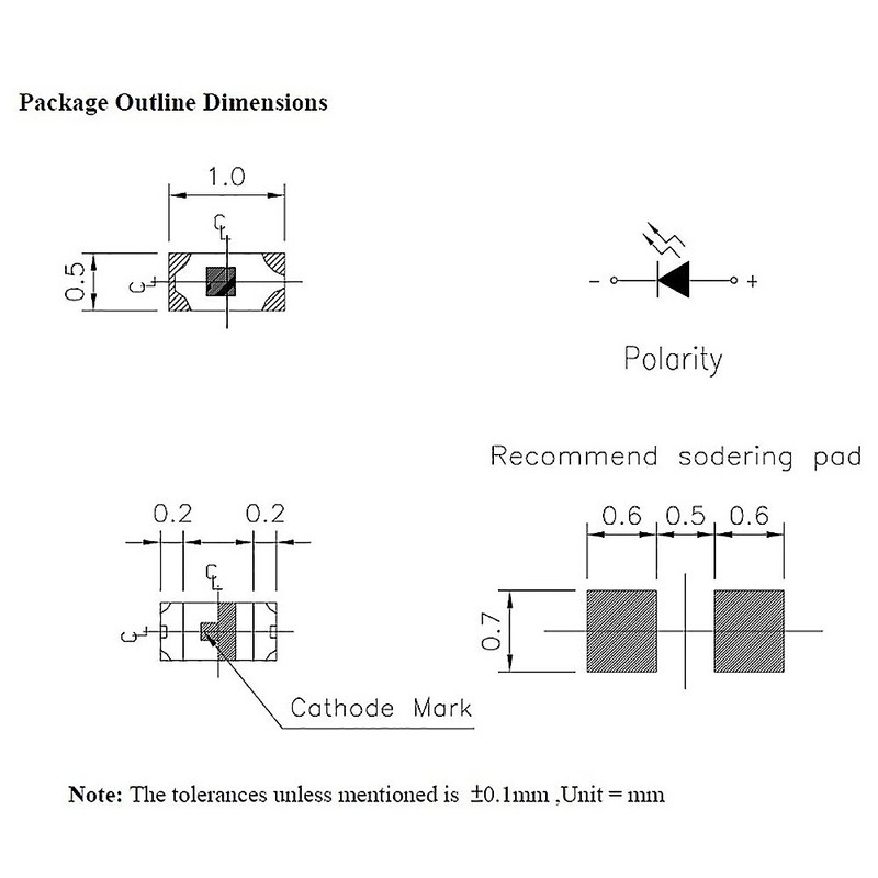 PTFE Wired SMD 0402 Chip LED Warm White 20 Pack
