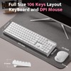 darkFlash Wireless Mechanical Keyboard and Mouse for Office, 106 Keys