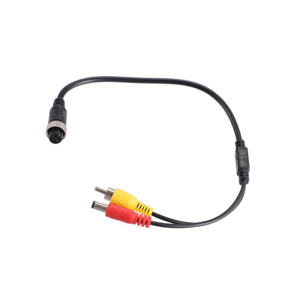 Motoforti 1pcs Auto Camera Adapter M12 4-Pin Female to RCA