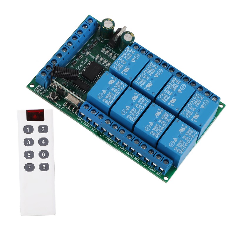 Remote Control Module 8 Channels 433.92MHz Multifunctional 100m Fixed Encoding