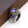 OHMMHO Anillo de joyería turca para hombre con piedra de