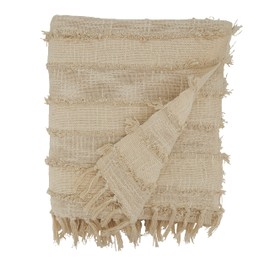 SARO LIFESTYLE Fringe Design Throw Blanket
