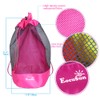 EocuSun Large Mesh Beach Bag Tote Durable Sand Away Drawstring