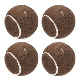 sourcing map 4 Pcs Precut Walkers Tennis Balls, Universal Precut Glide Balls Walkers Accessories Glides for Furniture Legs and Floor Protection, Brown