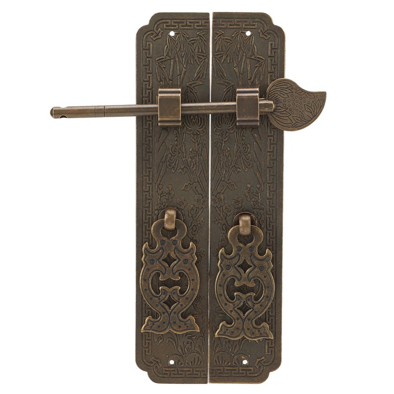 Antique Handles Plum Orchid Bamboo Chrysanthemum Chinese Retro Antique Brass
