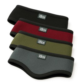 180s Winter Fleece Ear Warmers Headband for Men | Excellent for Ski Running Cycling (Black)