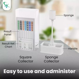 SafeCheck Saliva Drug Test | 7 Panel Mouth Swab Drug Test Kit (at home) - 5 Units