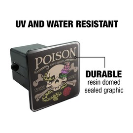 Poison Skull and Crossbones with Snake Foxglove Tow Trailer Hitch Cover Plug Insert