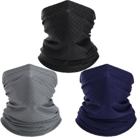 Unbranded Neck Gaiter Balaclava Face Mask Cooler Sun Protection Scarf Cooling Gator Shield - Dark Blue
