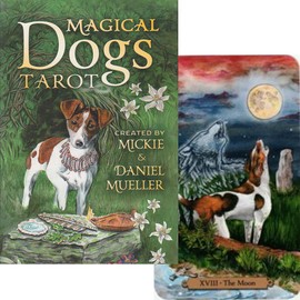Tarot Cards, 78 Cards, Rider Version, Tarot Divination Telling, Magical Dogs Tarot, Japanese Instruction Manual Included (English Language Not Guaranteed)