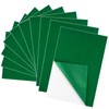 BOUBONI 10PCS Green Self Adhesive Felt Fabric Sheets Sticky Felt