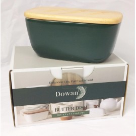 Dowan Butter Dish - Forest Green