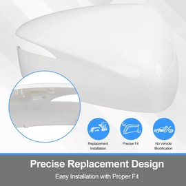 Yoidesu Cubierta de Espejo Lateral para CX-3 2015-2019 CX-5 2015-2017, Cubierta de la Tapa del Espejo Retrovisor del Coche, Tapas Blancas de Las Cubiertas del (Derecho OE (KR22‑69‑1N1‑85))