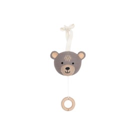 Jollein 043-001-67078 Fabric Musical Toy Bear Grey/Brown