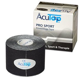 AcuTop Pro Sport Kinesiology Tape, 5 cm x 5 m, Black