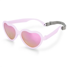 JAN & JUL Heart Shaped Polarized UV 400 Sunglasses for Toddler Girls (Frosty Lavender, M: 2-6 Years)