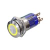 Metzler - Pressure Switch 16mm - LED Ring Lighting Yellow