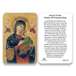 San Francis Imports Holy cards wallet size for Catholics including St Jude Our Lady of Guadalupe St Michael St Joseph St Anthony Prayer and Hail Mary, St. Peregrine (Our Lady of Perpetual Help)