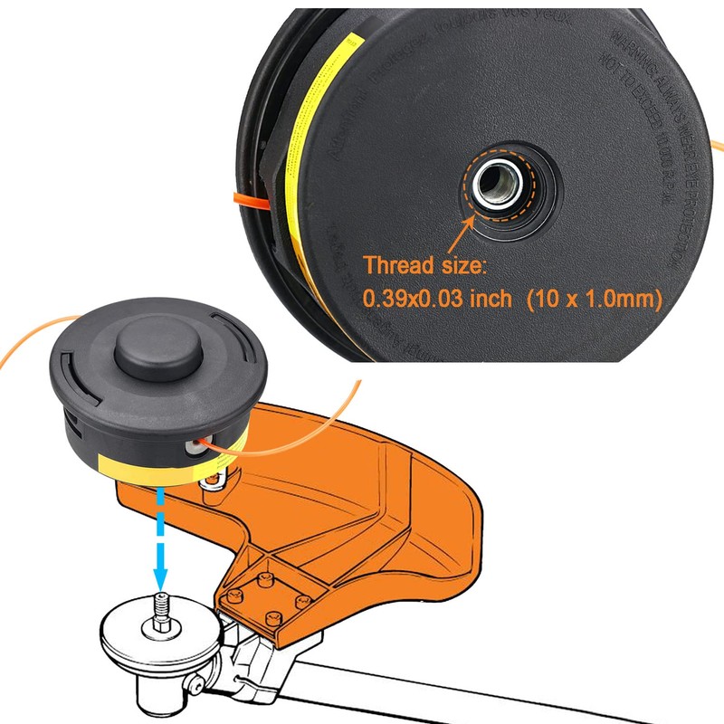 Trimmer Head for Stihl 25-2, Fits FS55R, FS56RC, FS90 and