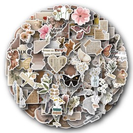 Bric Dodo Pack of 120 Retro Stickers Water Bottles Laptop Phone Guitar Skateboard Computer Suitcase Bicycle Vintage Vinyl Stickers Waterproof Aesthetic Stickers for Teenagers Children Adults