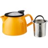 FORLIFE Bell Ceramic Teapot with Basket Infuser, 16-Ounce/470ml