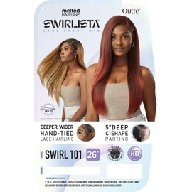Outre Lace Front Wig - Melted Hairline - Swirlista - Swirl 101 (DRFF2/VANILLA MOCHA)