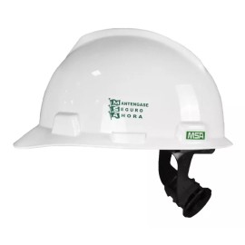 MSA 5 Cascos Seguridad Msa V-gard Blanco Cachucha Matraca 5 Pzs