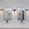 US Instock ETL Black Iron Double Vanity Lights for Mirror