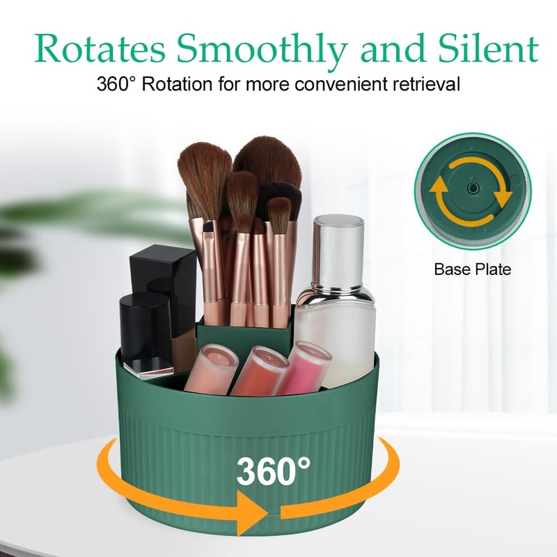 LOPHE 360°Rotating Makeup Brush Holder, Make Up Brush Organiser with