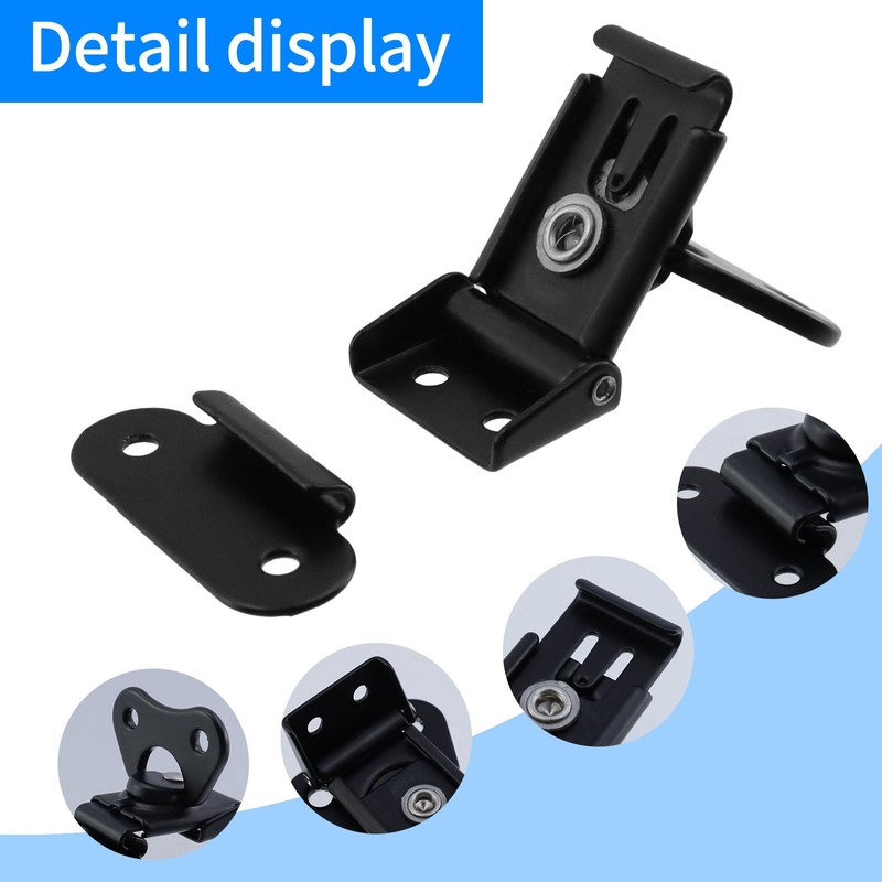 MY MIRONEY 4-Pack Black Spring Loaded Butterfly Twist Latch and