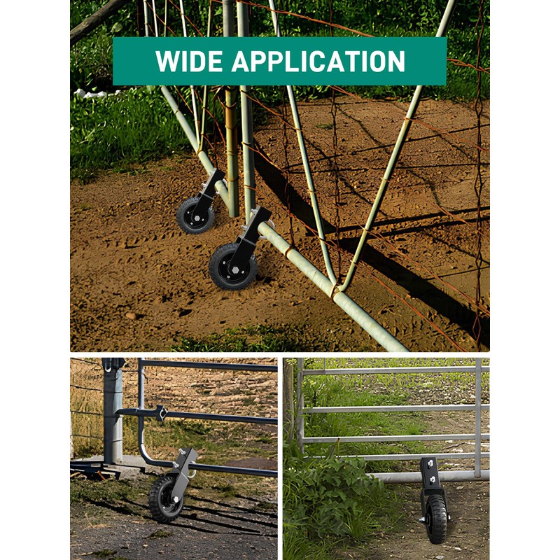 DOZAWA Gate Wheel for Metal Tube Gate, 6" Heavy Duty