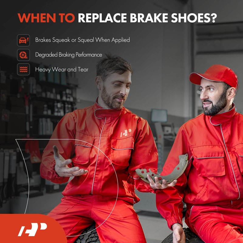 A-Premium Rear Brake Shoes Set Compatible with Toyota Yaris 2019-2020,