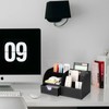 GORESE PU Leather Desk Tidy Organiser(Black)