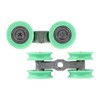 2Pcs UShaped Wheels Stainless Steel 4Wheel Small Rollers Shower Door