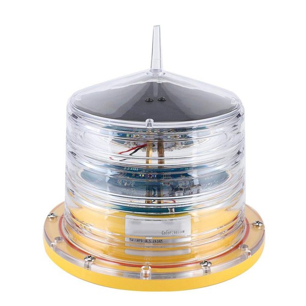 Tbest Solar Beacon Light,Boat Flashing Light,IP68 Solar Power Barge Safety