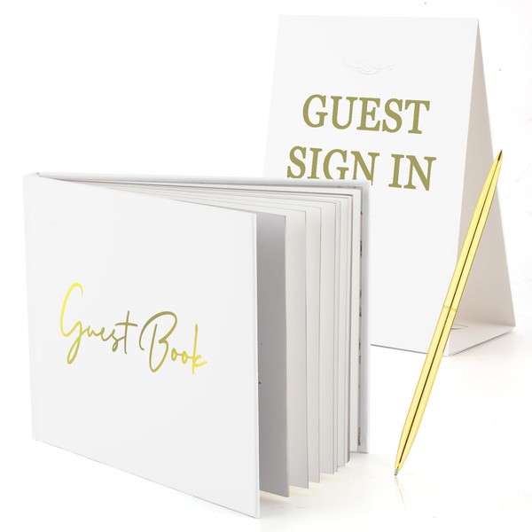 3pcs Wedding Guest Book Set, Romantic Wedding Guest Signature Book