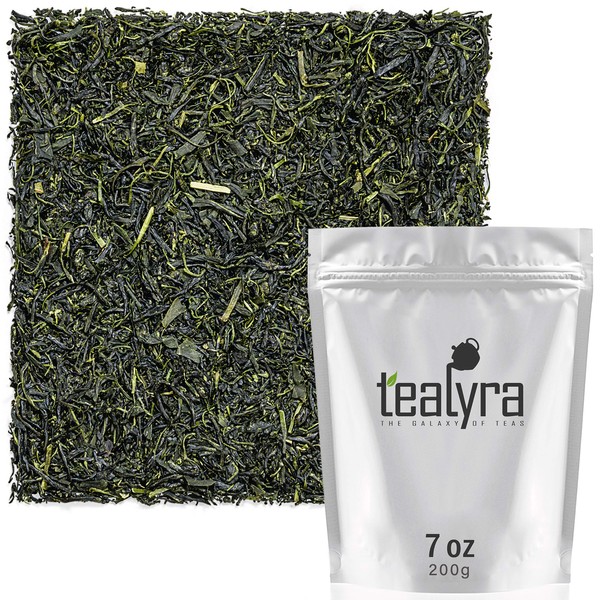 Tealyra - Gyokuro Ureshinocha - Japanese - Finest Hand Picked - Green Tea - Organically Grown - Loose Leaf Tea - Caffeine Level Medium - 200g (7-ounce)